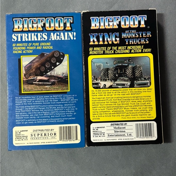 BIGFOOT STRIKES AGAIN VHS & KING OF THE Monster Trucks Ford 1988/89 Set Of 2 VHS - Picture 2 of 2